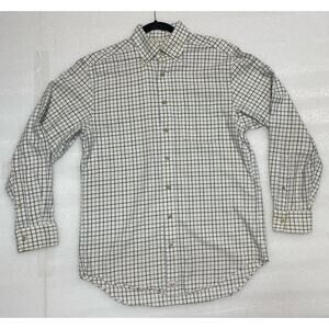Vineyard Vines Murray Shirt Men's Small SOFT Flannel Cream Blue Plaid Shep Ian